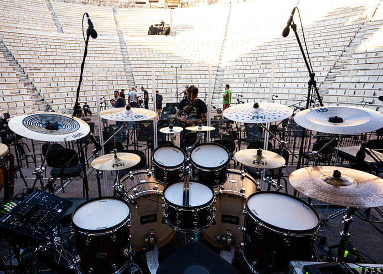 A custom Drum-Tec Drum Kit madfe for Kerim ‘Krimh’ Lechner